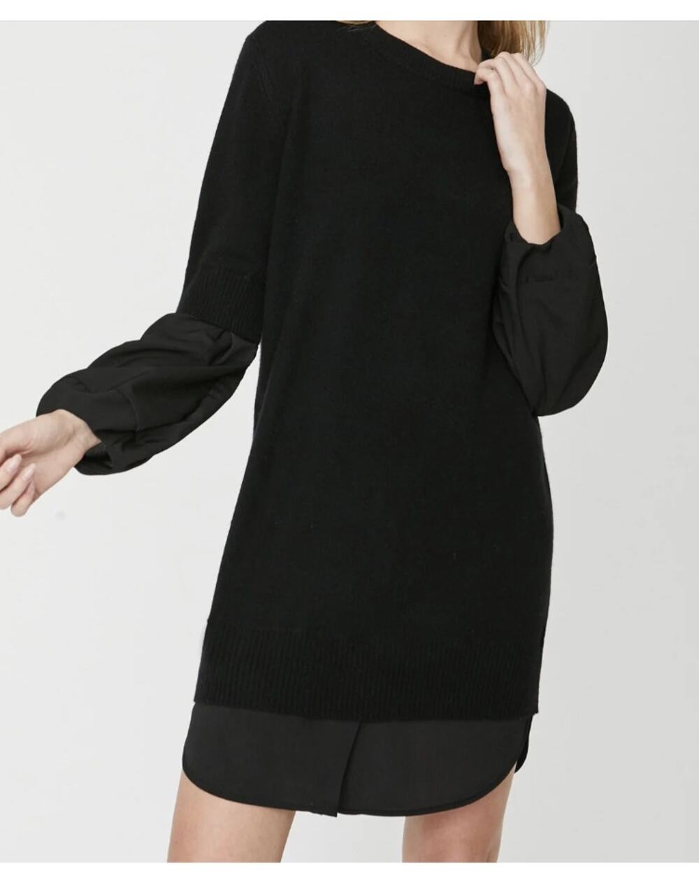 Brochu Walker Ebella Layered Dress Onyx Black Size XS